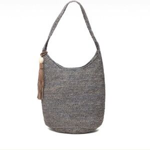 GUC Mar Y Sol Gray Woven Augusta Shoulder Bag Tote in Dove Gray